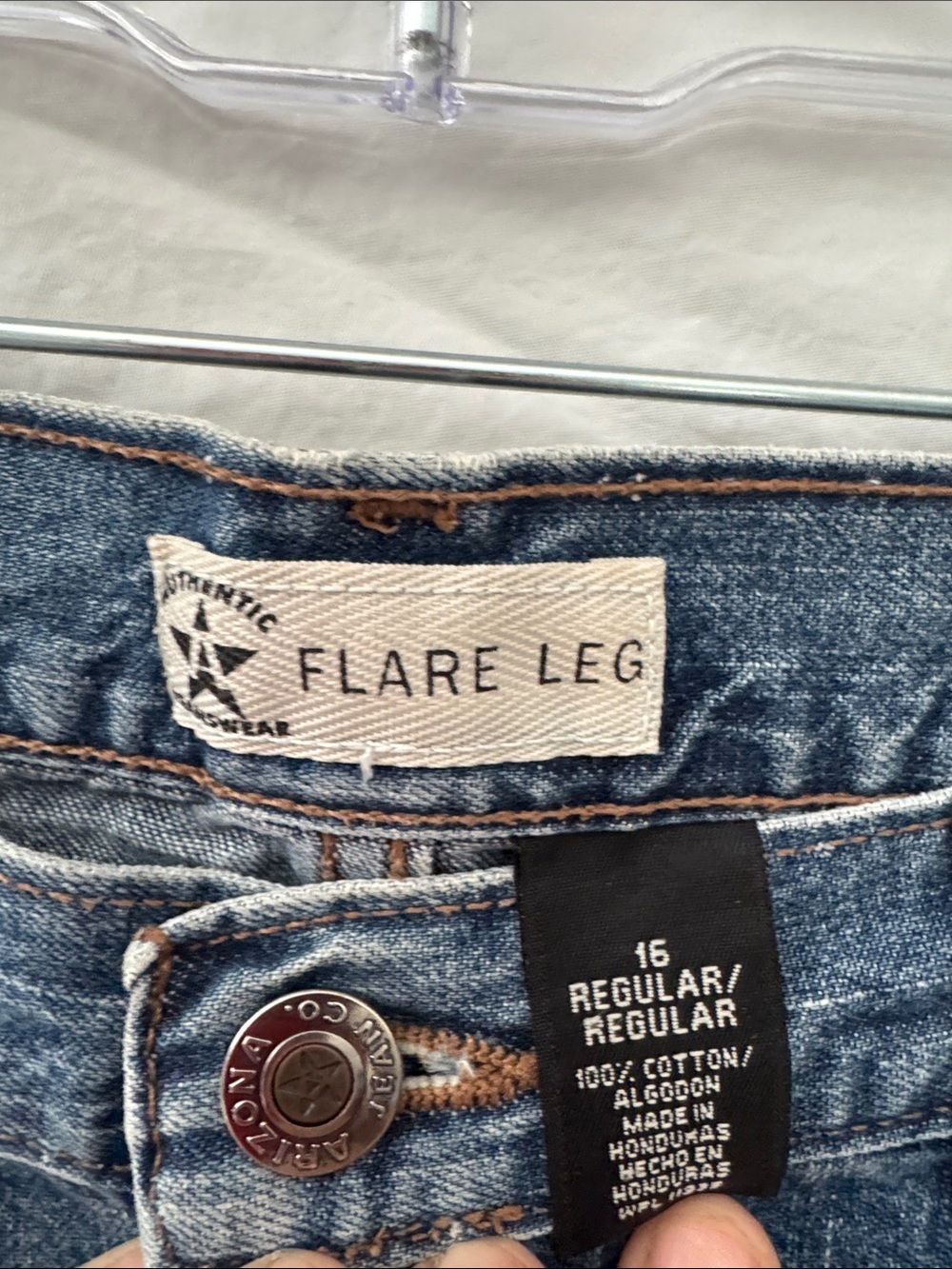 Arizona 90’s Y2K Jean Company Kids Blue Flare Jeans - Picture 2 of 5